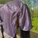 Blauw met motief
